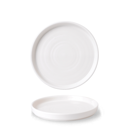 Vellum White Chefs' Walled Plate